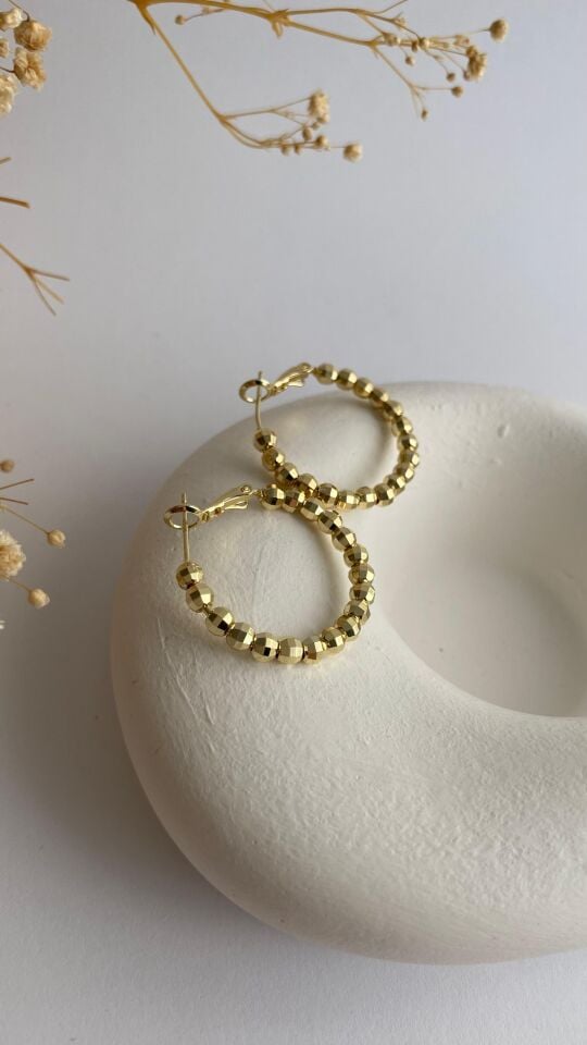 14k gold dorika halka küpe