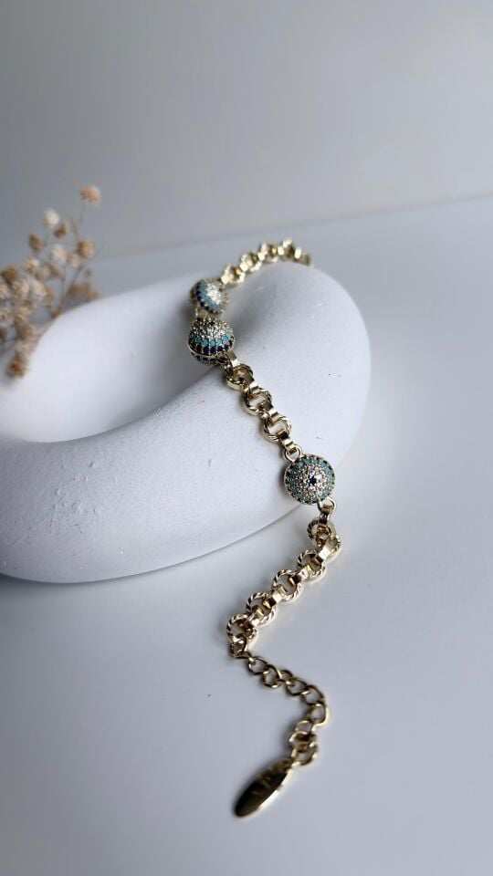 Nouă 14 K gold bileklik