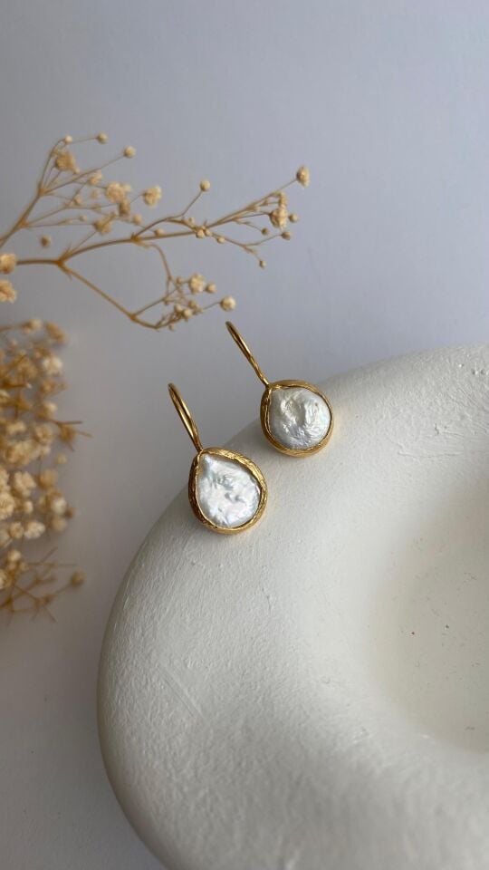 Gerçek incili küpe