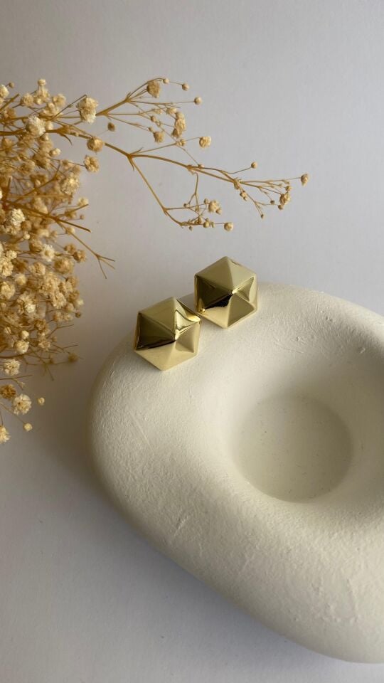 14k Gold prizma küpe