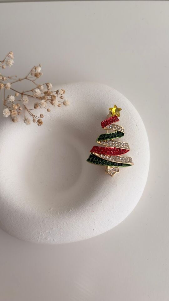 Christmas tree broş