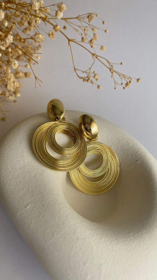 Gold helezon küpe