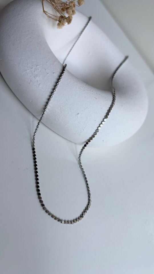 Silver Mini Pul Kolye