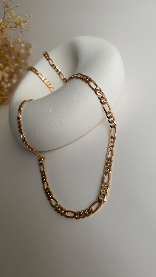 Fiigaro kalın rose gold kolye