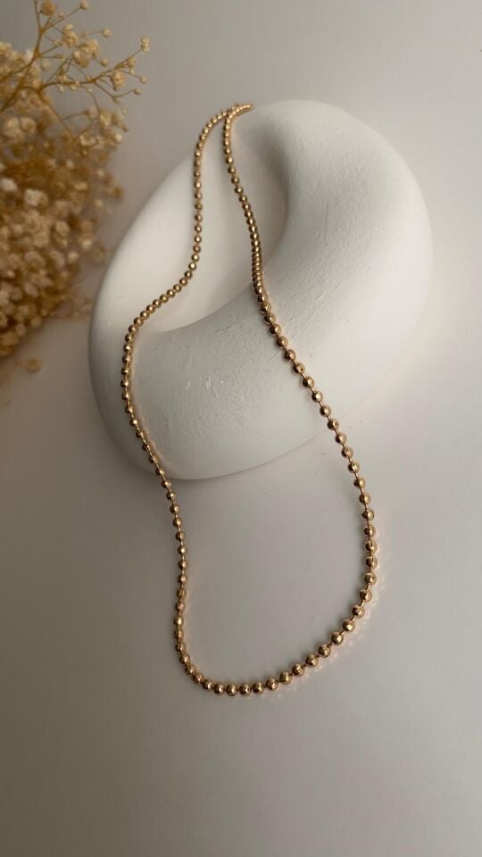 Rose gold mini dorika zincir kolye