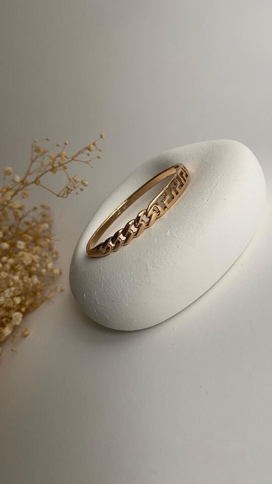 Rose gold pana zincir formlu kelepçe