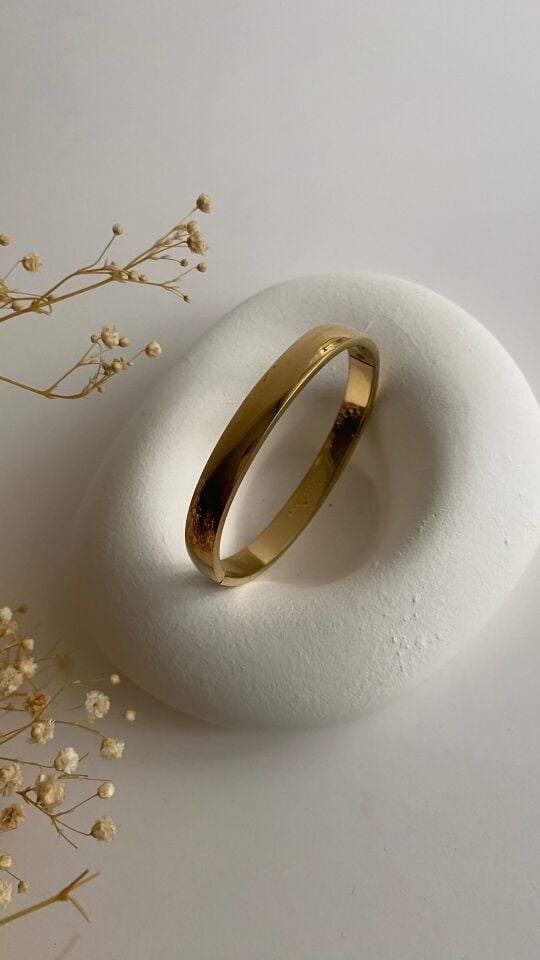 Gold kalın ajda kelepçe