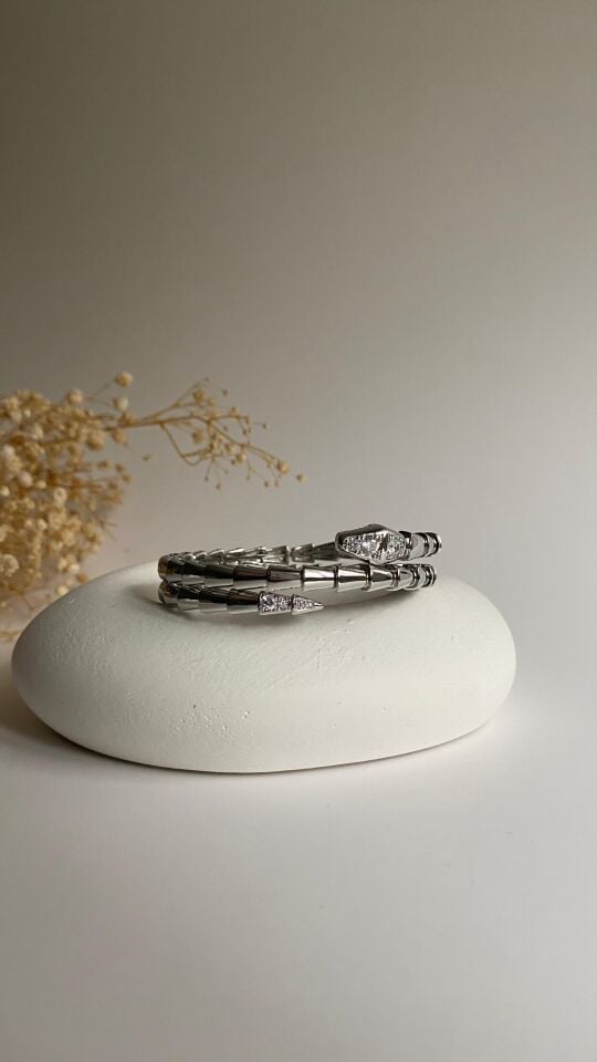 Snake dolamalı silver bileklik