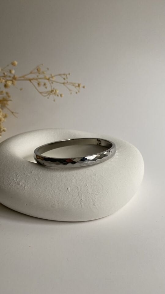 Silver baklava işli kelepçe