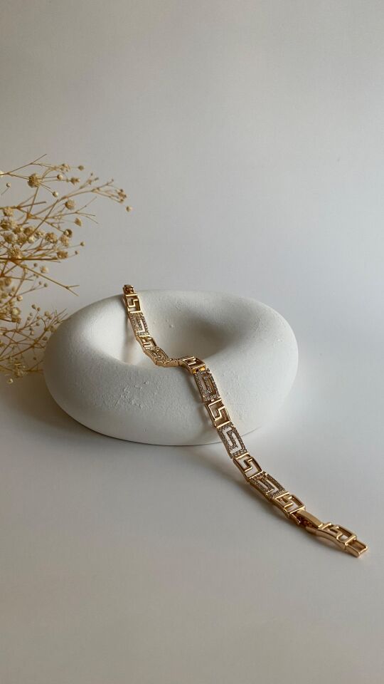 Pana model taşlı rose gold bileklik