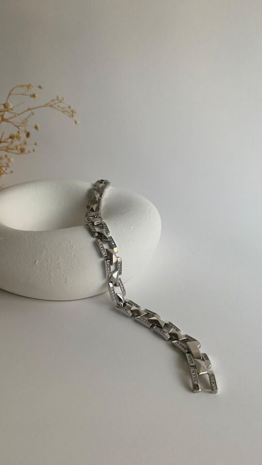 Silver taşlı bileklik
