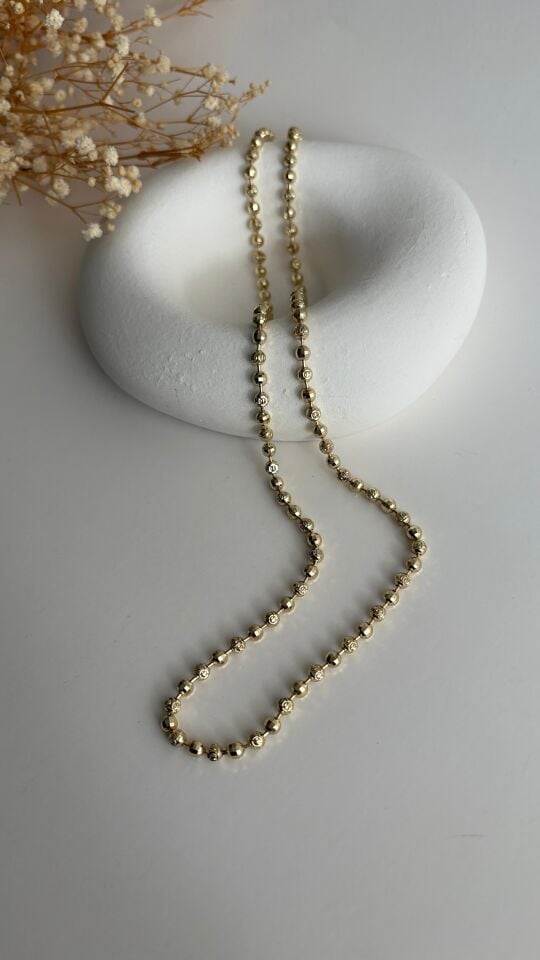 14 K dorika topçuk kolye