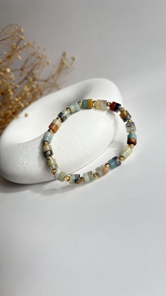 Varasit taşlı kahve bileklik