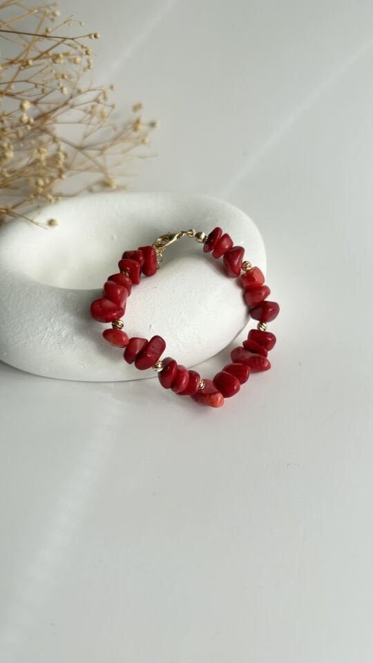 Mercan araları boncuklu bileklik