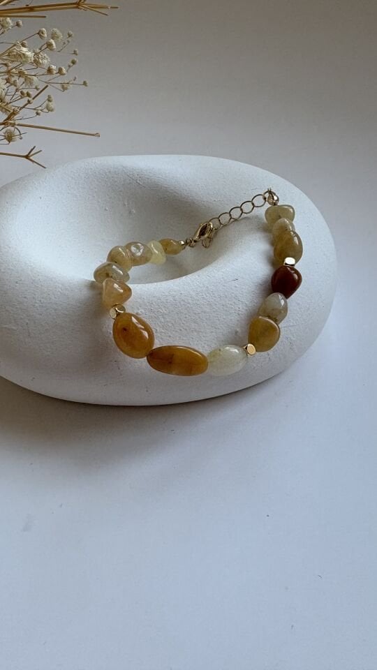 Kuvars bal rengi bileklik