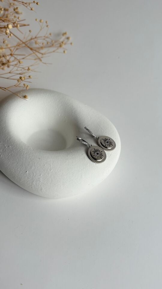 Silver göz detay küpe