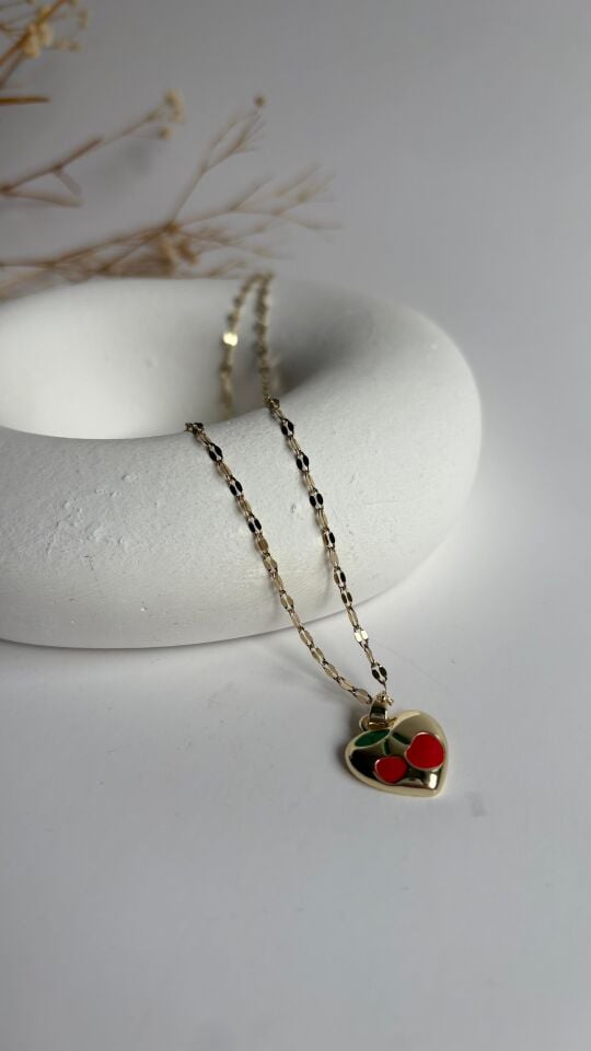 Cherry  heart kolye